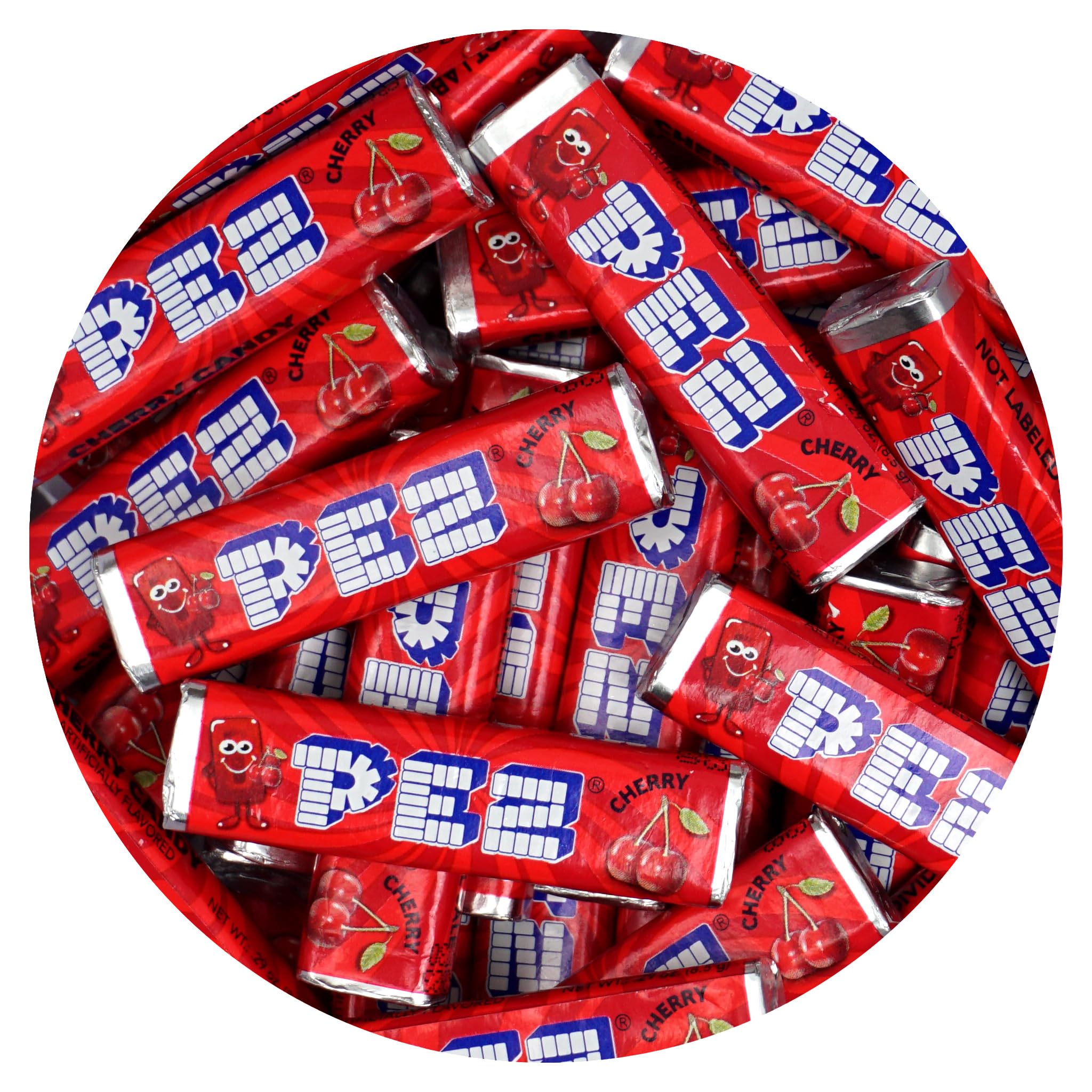 PEZ Candy Refills, Cherry Flavor, 4 Pound Bulk Bag (Approx. 160 Pieces), Pez Candy Wrapped