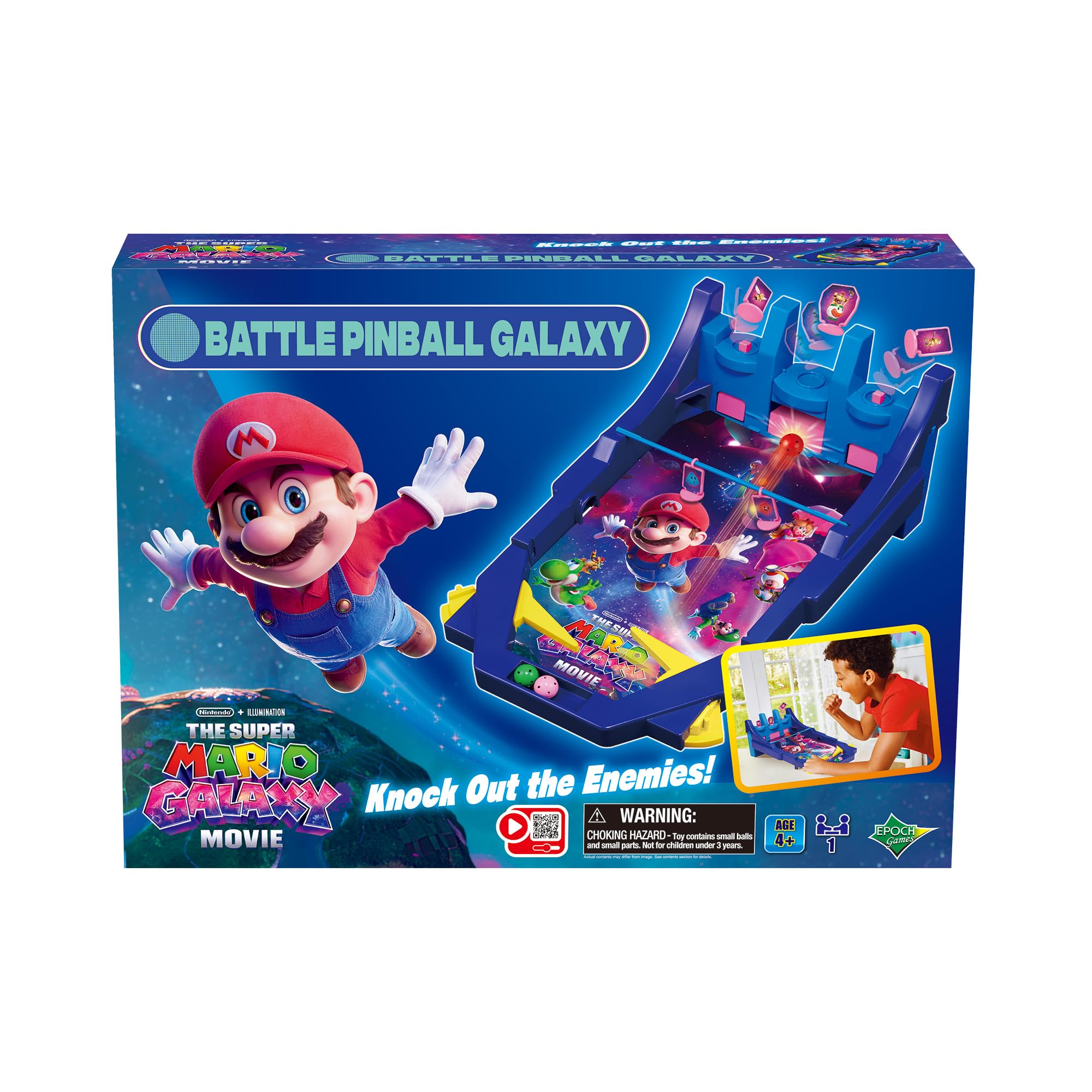 EPOCH Games - 7629 The Super Mario Galaxy Movie Battle Pinball Galaxy - Party Game