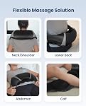 COMFIER Cordless Neck Massager with Heat, Shiatsu Neck Shoulder Massager, Portable 4D Kneading Back Massager, Mother Day Gift for Mom, Black Grey