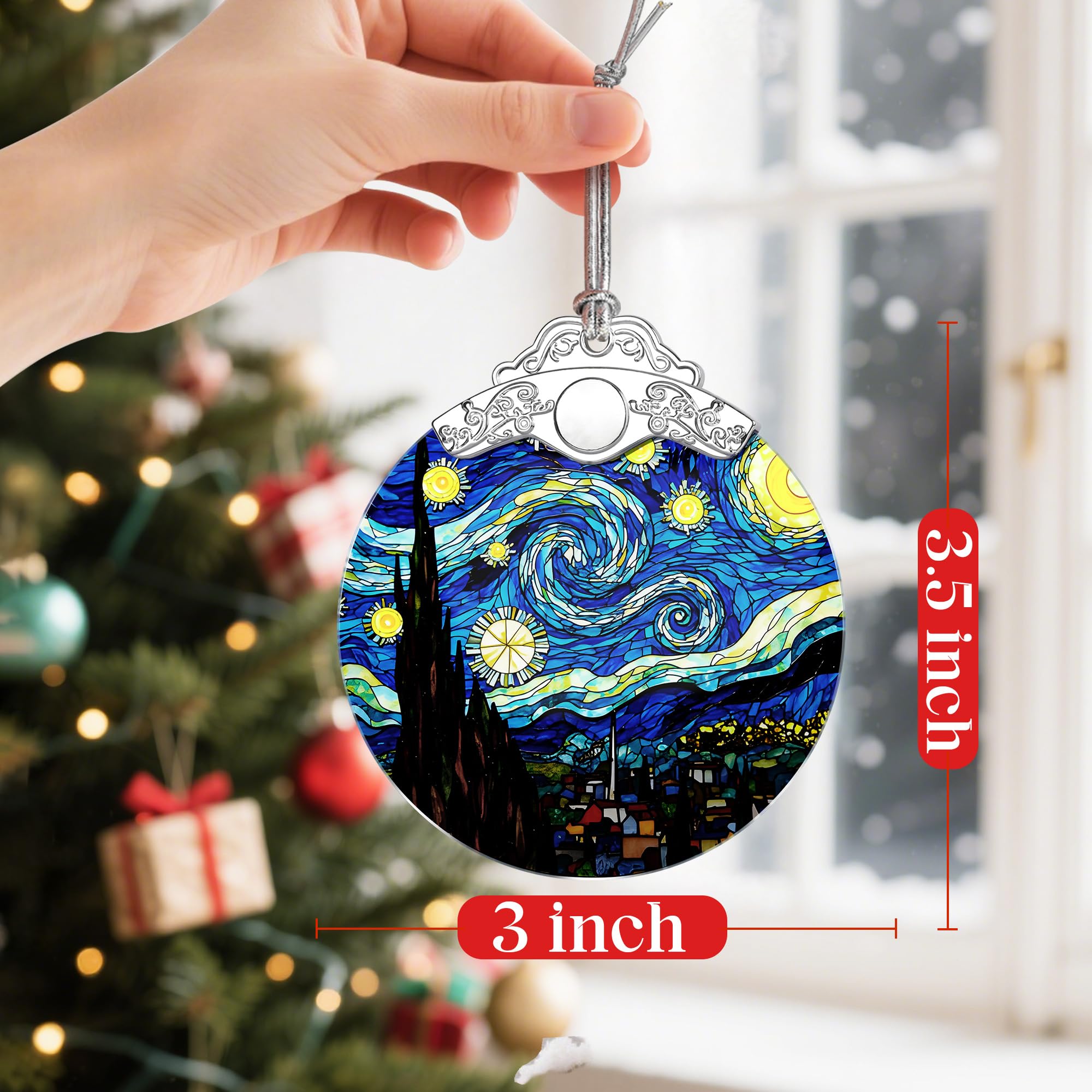 Amazon.co.jp: ゴッホ星月夜クリスマスオーナメント:クリスマスツリー