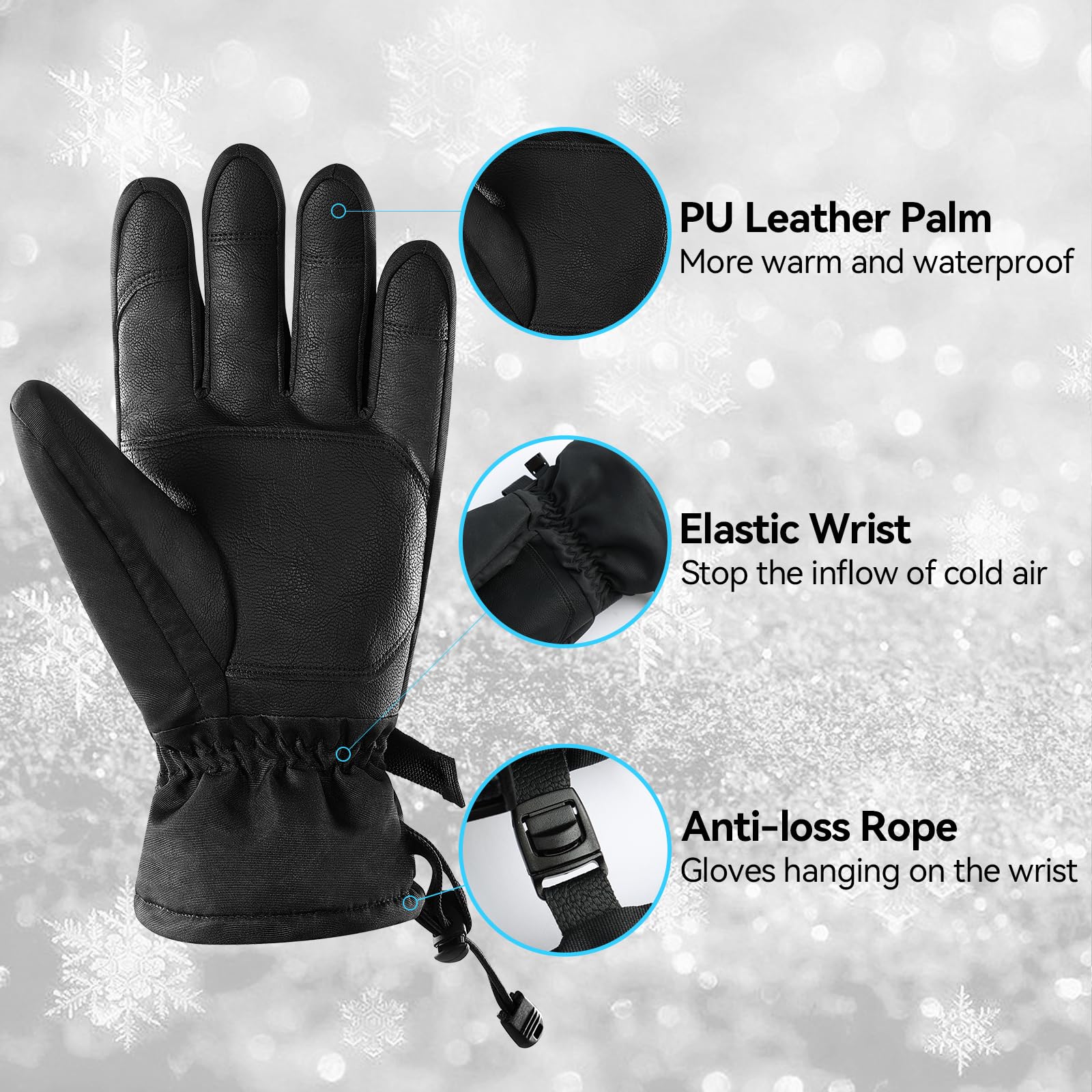 Gants de cyclisme d'hiver