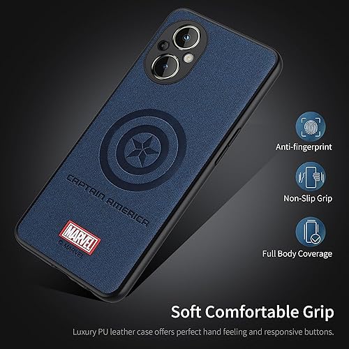 Miniatura 4 de Funda para OnePlus Nord N20 5G, con personaje de superhéroe, compatible con OnePlus Nord N20 de piel (azul) para hombre y mujer
