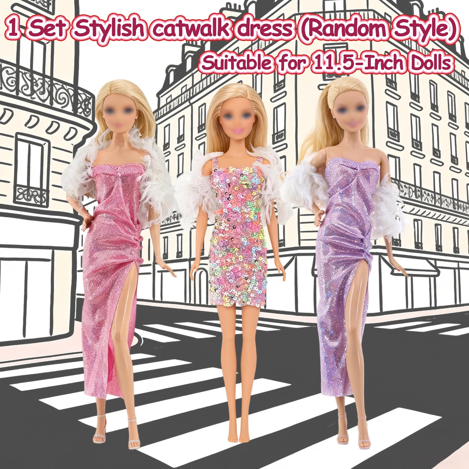 12Pcs Doll Clothes and Accessories Compatible with Barbie - Image 3