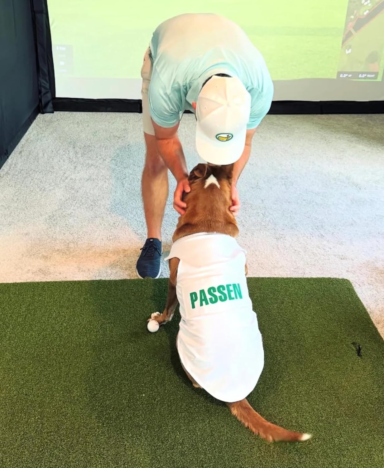 Golf Caddie Bib for Dogs (White) - Personalized Golf Caddy Bib