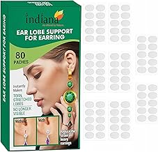 Indiana Girls & Women Invisible Waterproof Fashion Ear Lobe 80 pcs Support for Earrings Self Adhesive Oval Ear Lobe Tape Support for Heavy Earrings Flexible