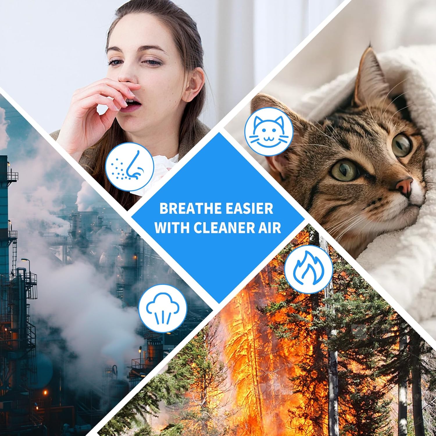 GAPCCCAR2420 Air Filter 2 Pack, MERV 16 Furnace Filter Replacement for Carrier & Bryant GAPBBCAR2420 / GAPCCCAR2420, 24x20x3.5 HVAC Air Purifier Filter, Actual Size 24 1/4 x 21 5/8 x 3 1/2