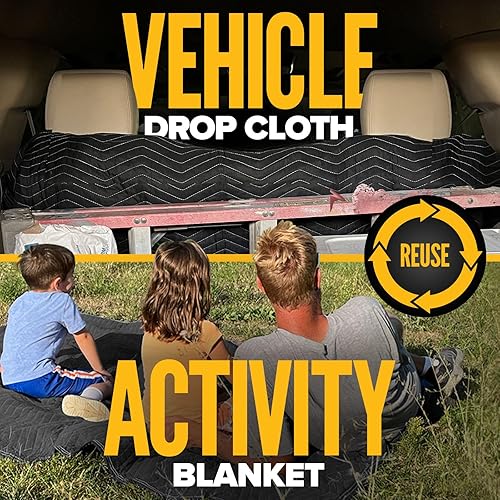 Miniatura 8 de US Cargo Control MBDELUXE Econo Deluxe - Paquete de 6 mantas de mudanza de 72 x 80 pulgadas, peso de 65 librasdoz), mantas de embalaje resistentes