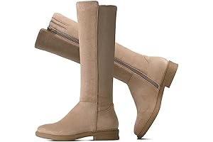 Women's Tan Suede Knee-High Boots: Perfect for Fall Fashion