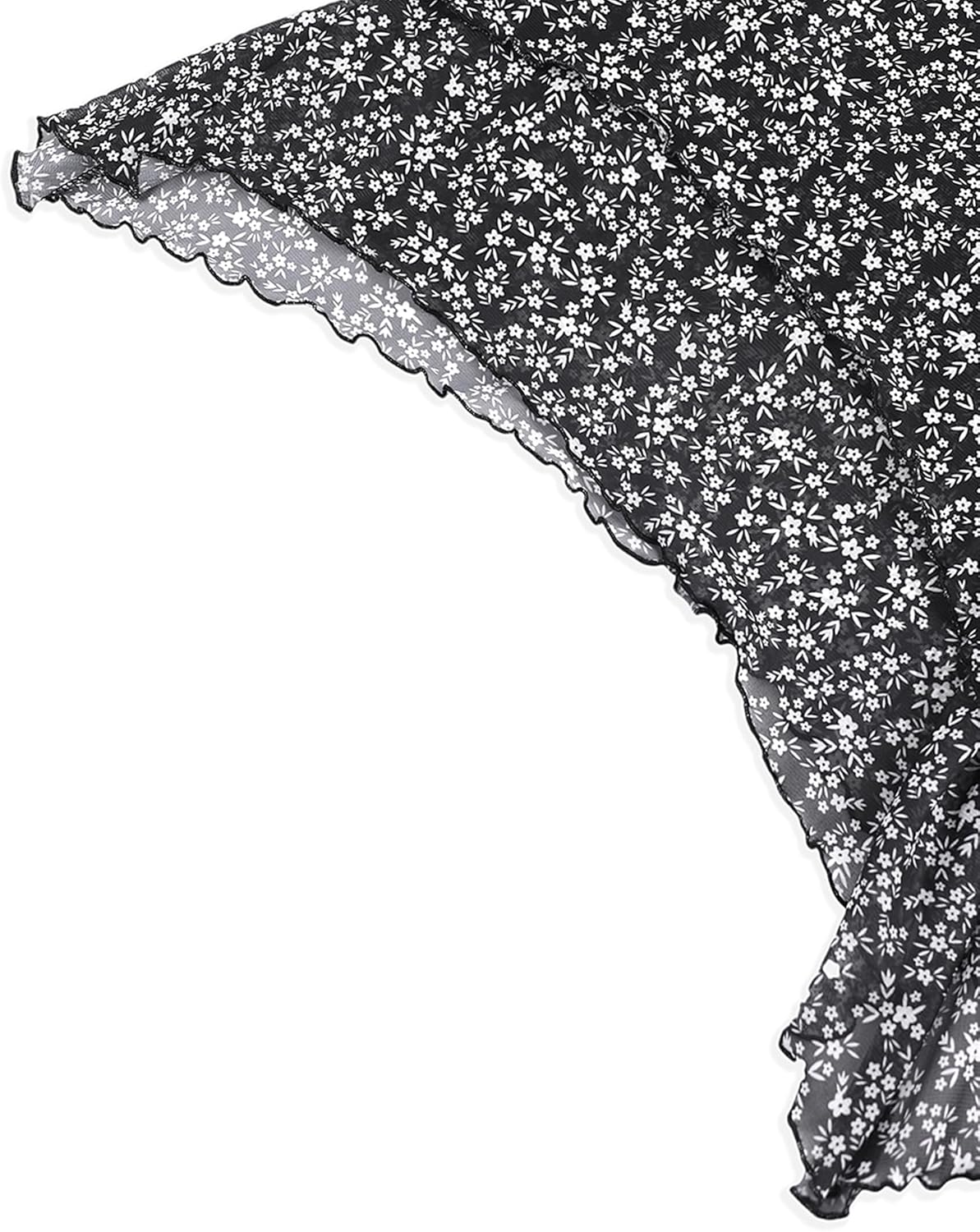 Avanova Women Mesh Asymmetrical Mermaid Midi Skirt High Waist Fishtail Long Skirt - Image 5