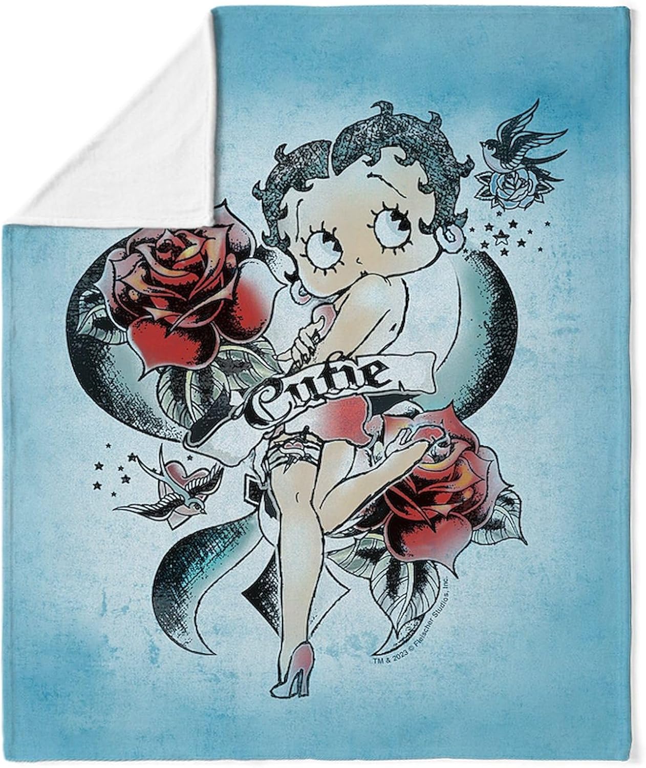 CafePress Betty Boop Tattoo Cutie Super Soft Fleece Plush Throw Blanket, 60"x50"