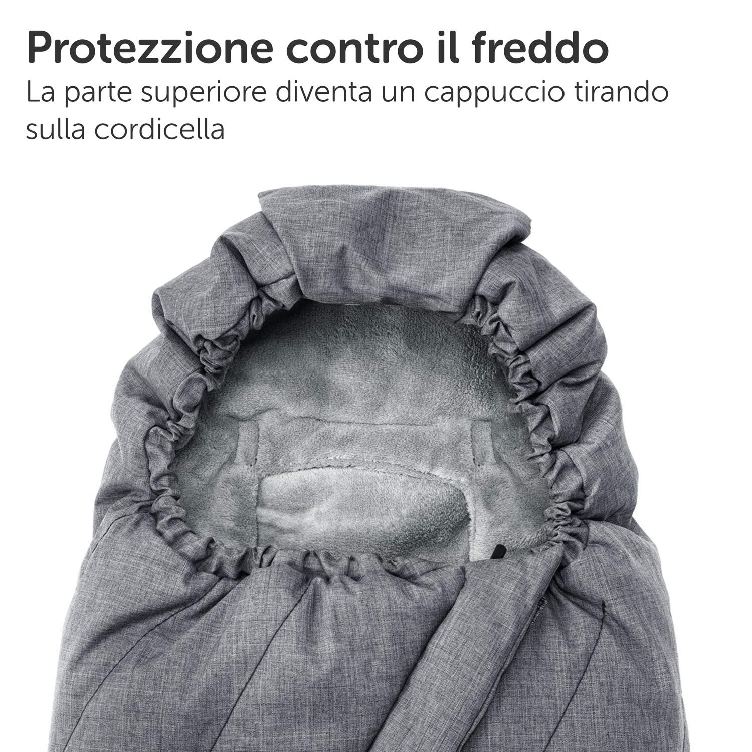 Zamboo Sacco Ovetto Invernale 3M PRO (per Seggiolini Auto a 3 o 5 Punti Cintura) / Sacco Termico per Ovetto Thinsulate, Con Borsa - Grigio