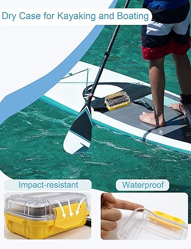 Miniatura 4 de Beoccudo Caja impermeable pequeña caja seca mini contenedor impermeable estuche de almacenamiento impermeable a prueba de agua, 5.5 pulgadas de