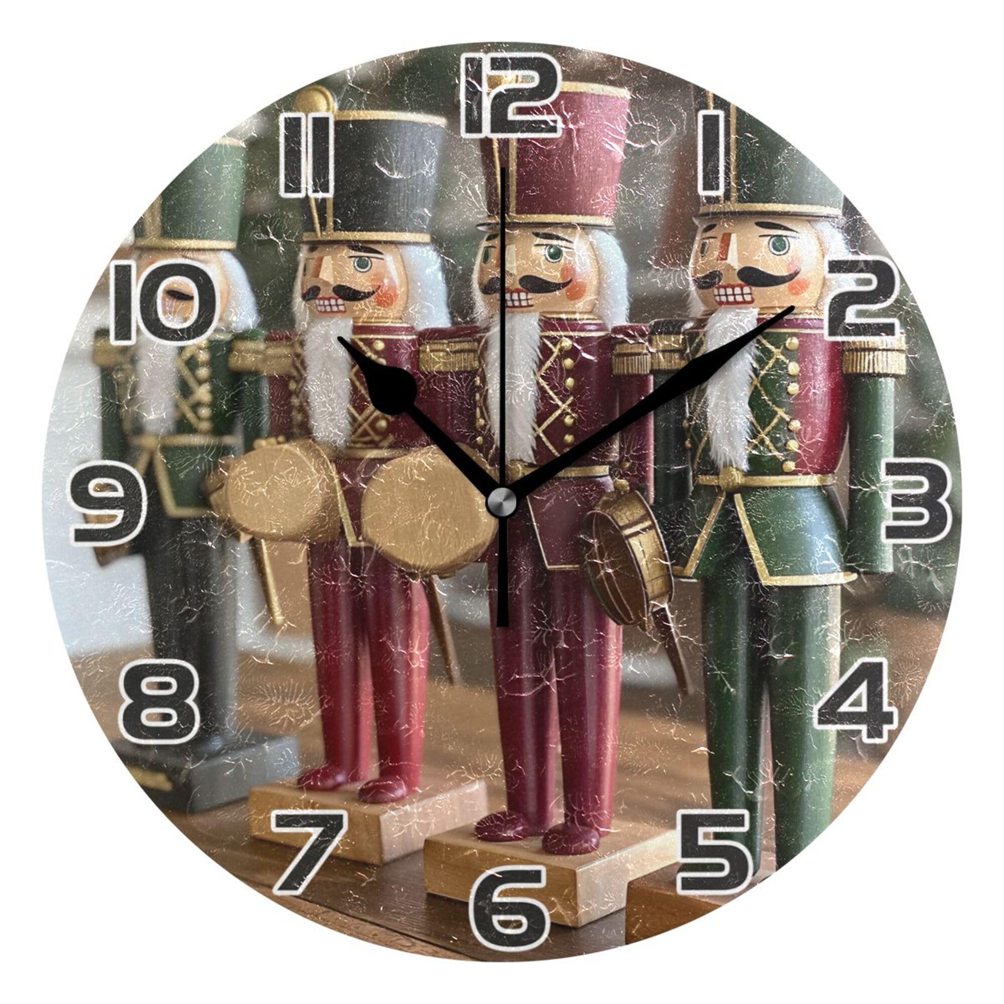 Horloges murales Casse-Noisette de Noël horloge murale cuisine salon 25cm