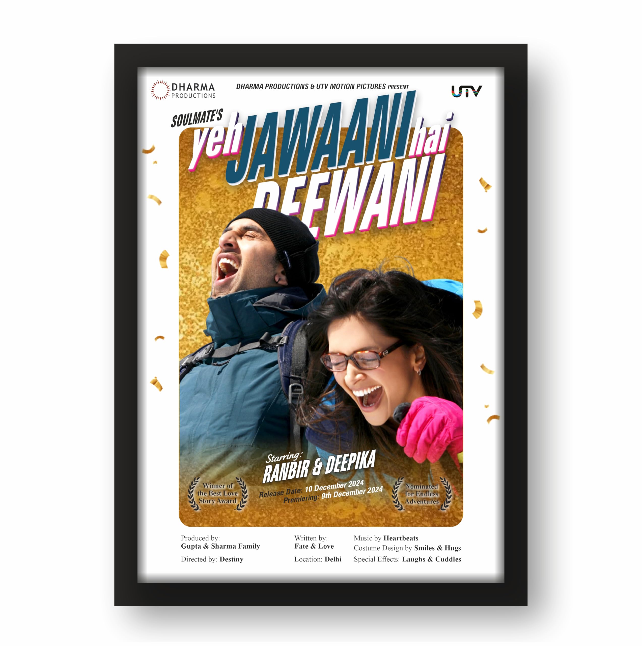 Yeh Jawaani Hai Deewani Couple Poster – Personalized Bollywood…