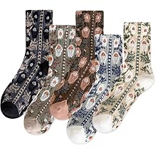 IIG Womens Novelty Cotton Crew Socks Cute Animals Socks Fun Flower Socks fit women's shoe size 5-9