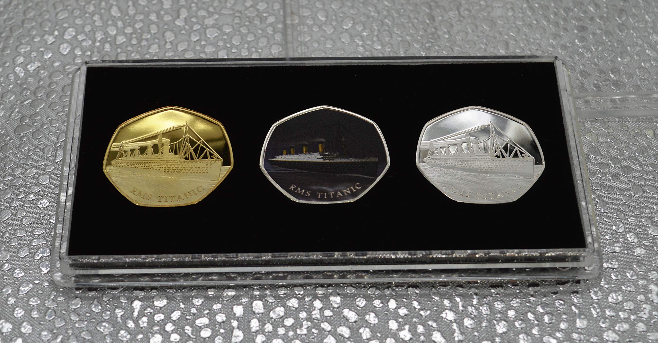 Buy The Commemorative Coin Company Trio of RMS TITANIC Silver & 24ct