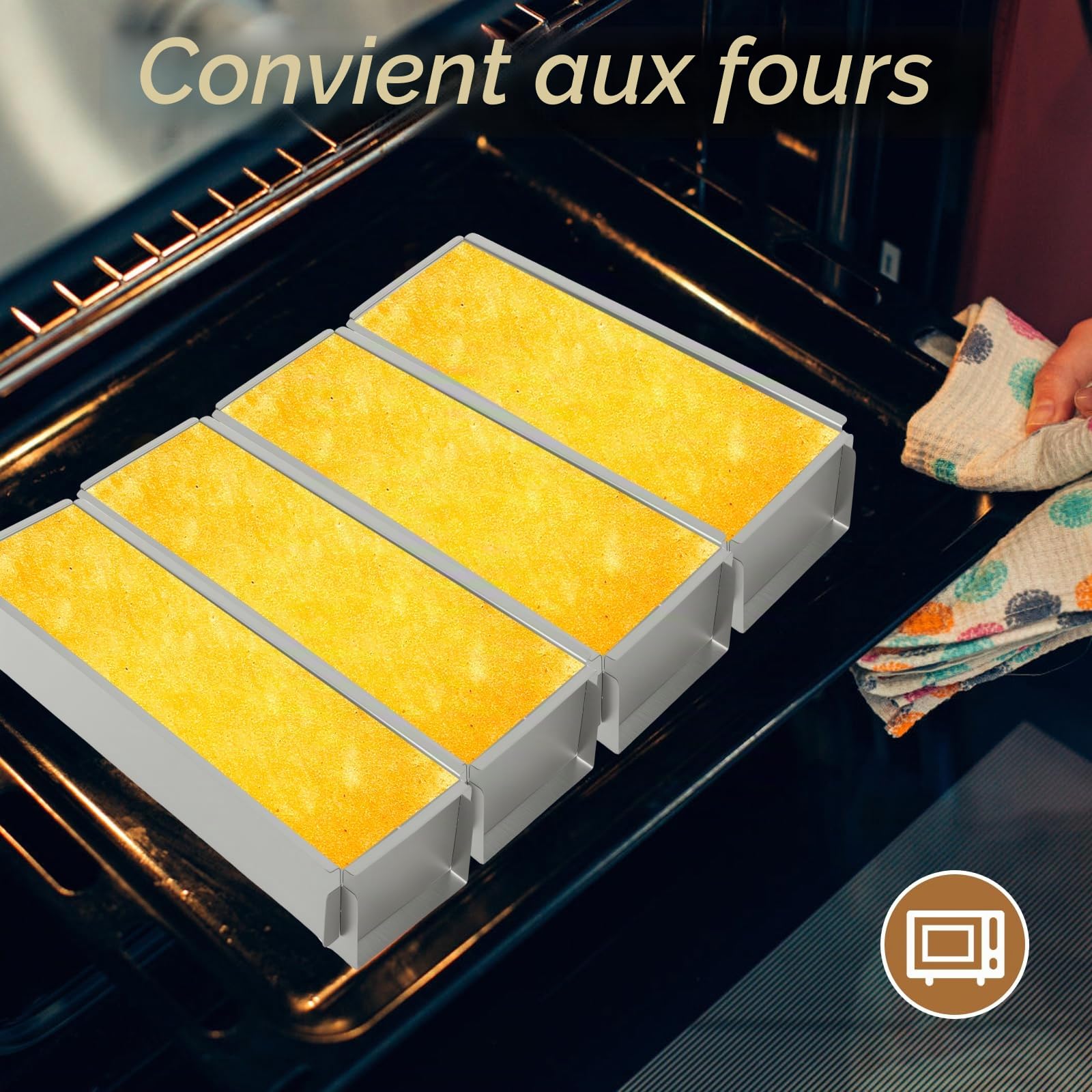 Cadre de cuisson rectangulaire réglable, en acier inoxydable, moule à tiramisu, moule à cheesecake, non toxique, antiadhésif, sans BPA, moules réutilisables pour gâteaux, brownies, cheesecakes
