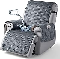 Vista 28 de TAOCOCO Funda para silla reclinable 100% impermeable, fundas antideslizantes para silla reclinable con bolsillo, protector de muebles lavable