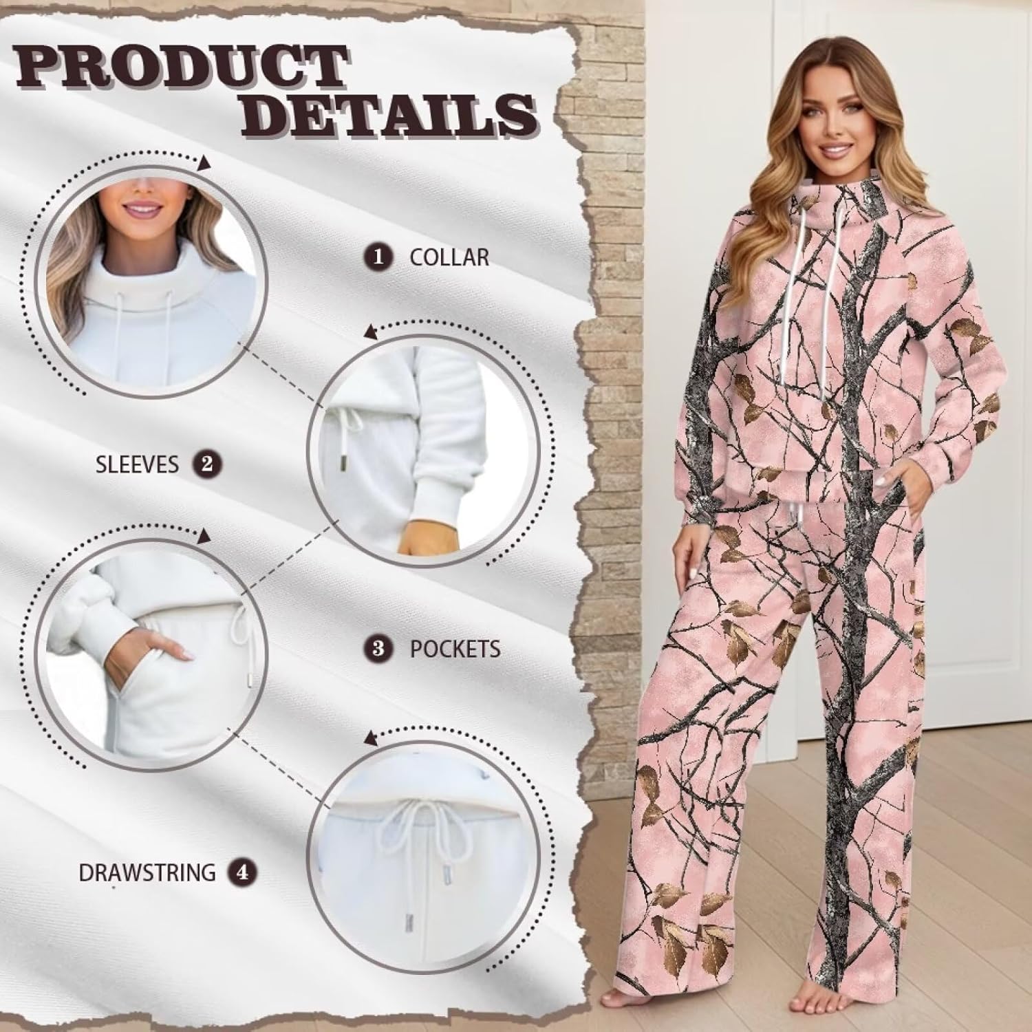 Women Track Suits 2 Piece Set Plus Size Womens Jogger Set with Pockets
