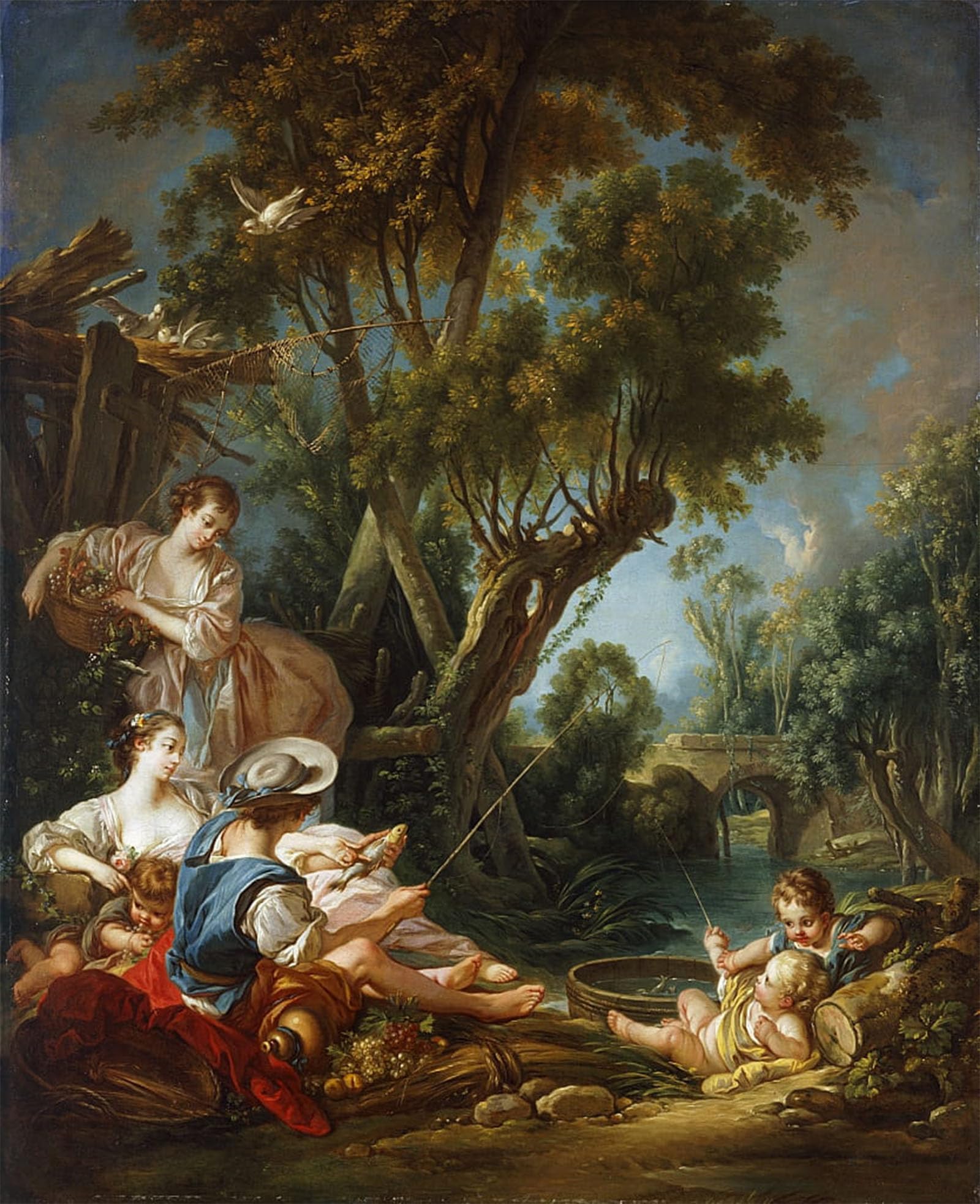 Artxlxxbn No Frame Famous Print Painting Colorful Art Print The Fisherman By François Boucher Canvas Art Decorations For Home Decor 60X90cm