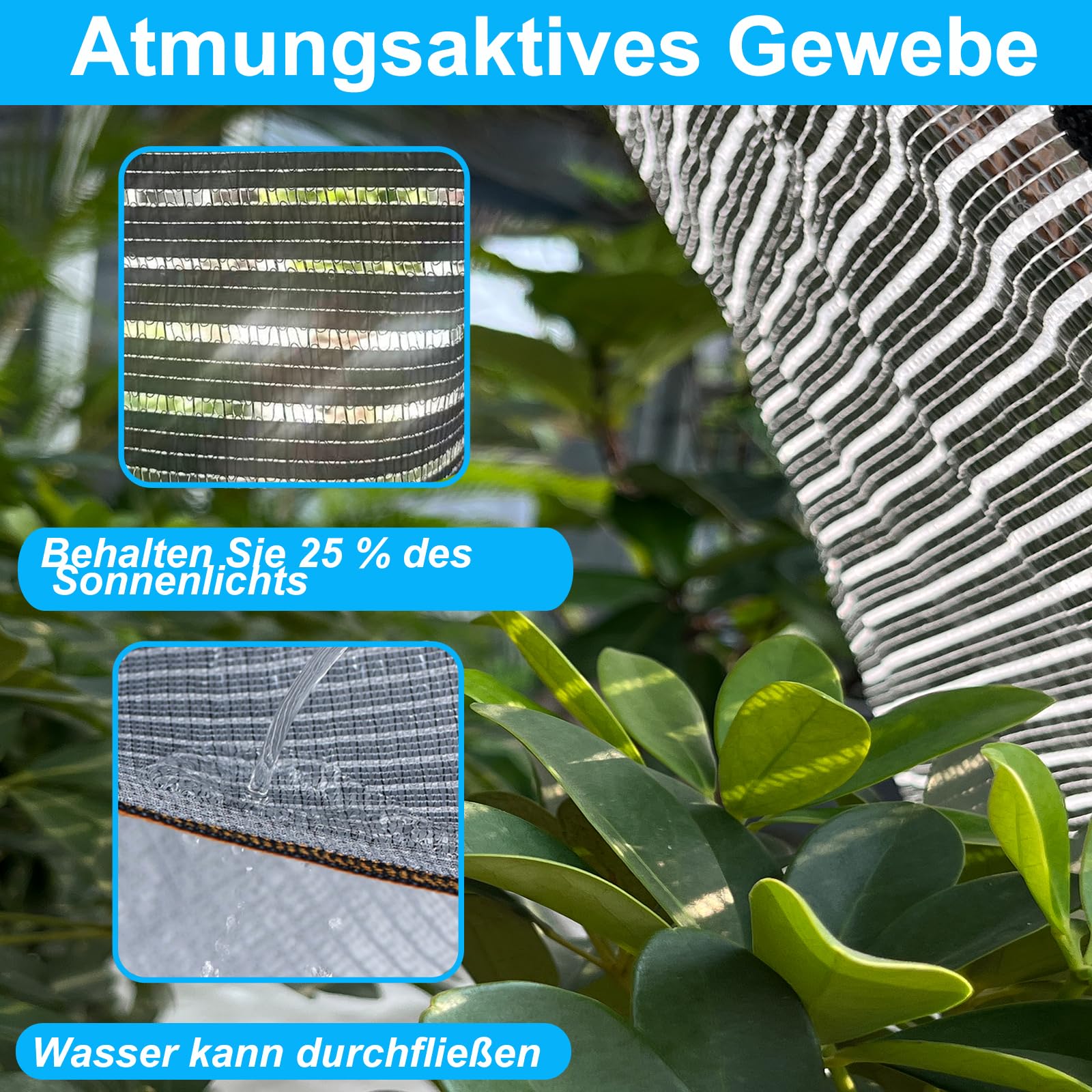 BeGrit Schattennetz Auto Hund 75% Alu Hitzeschutz mit Ösen 3m x 6m | UV Luftdurchlässiges Sonnennetz Aludecke Auto Alunetz reflektierende Schattenplane für Camping Gewächshaus Garten Pflanze