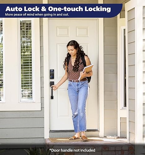 Miniatura 3 de Philips Cerradura de puerta de huellas dactilares, pantalla táctil, teclado digital con llaves, entrada biométrica electrónica sin llave, bloqueo