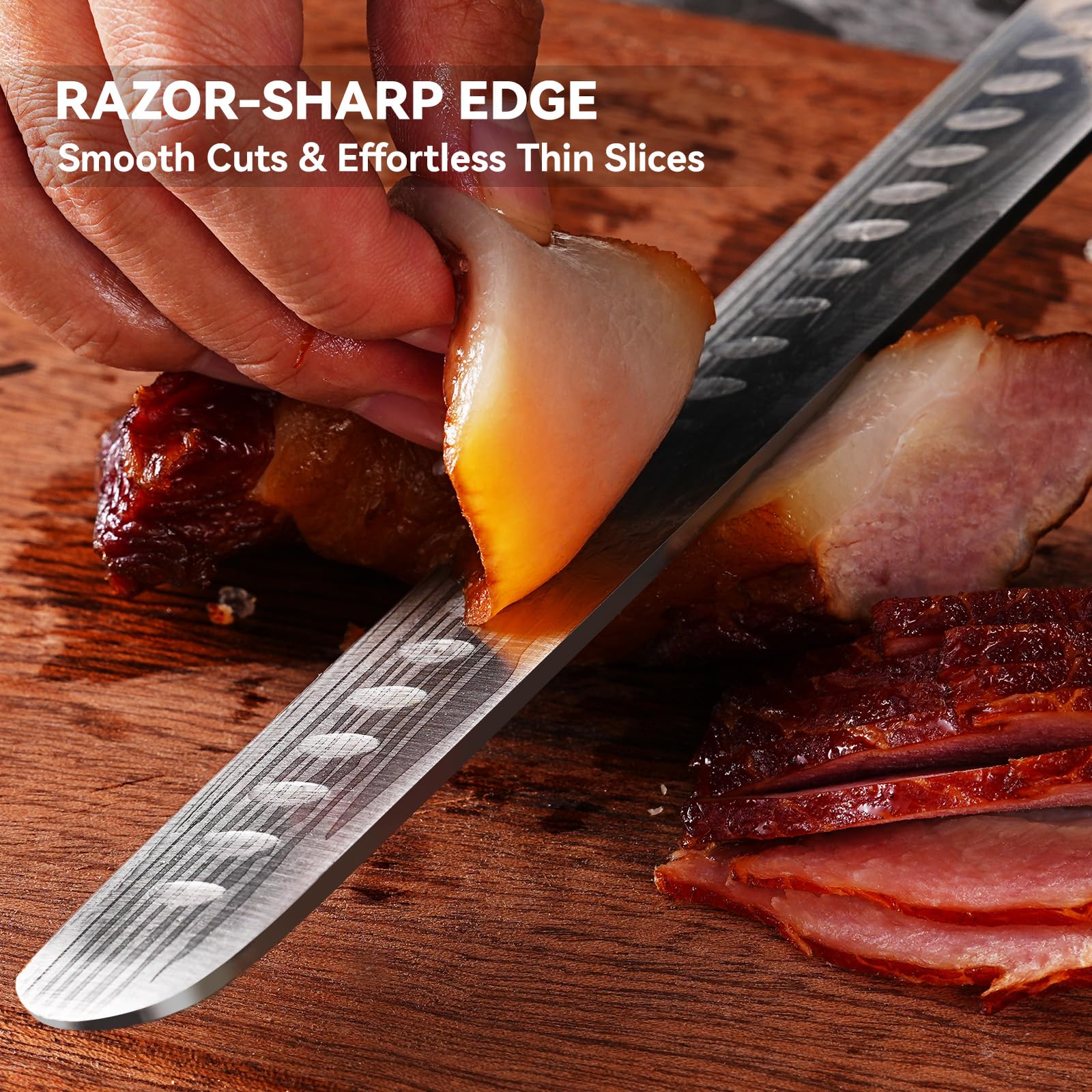 DiiHAUZZ Brisket Slicing Knife, 12 Inch Carving Knife for Meat Cutting — Amazon image 7
