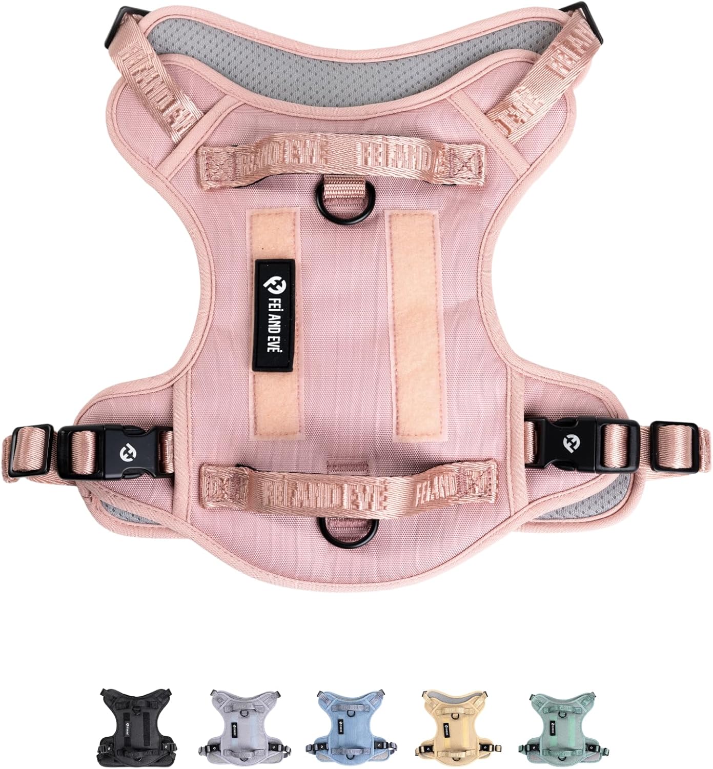 2025 Fei & Eve Dog Harness: No-Pull Control, Quick-Release, Adjustable, Pink 2025 Fei & Eve Dog Harness: No-Pull Control, Quick-Release, Adjustable, Pink