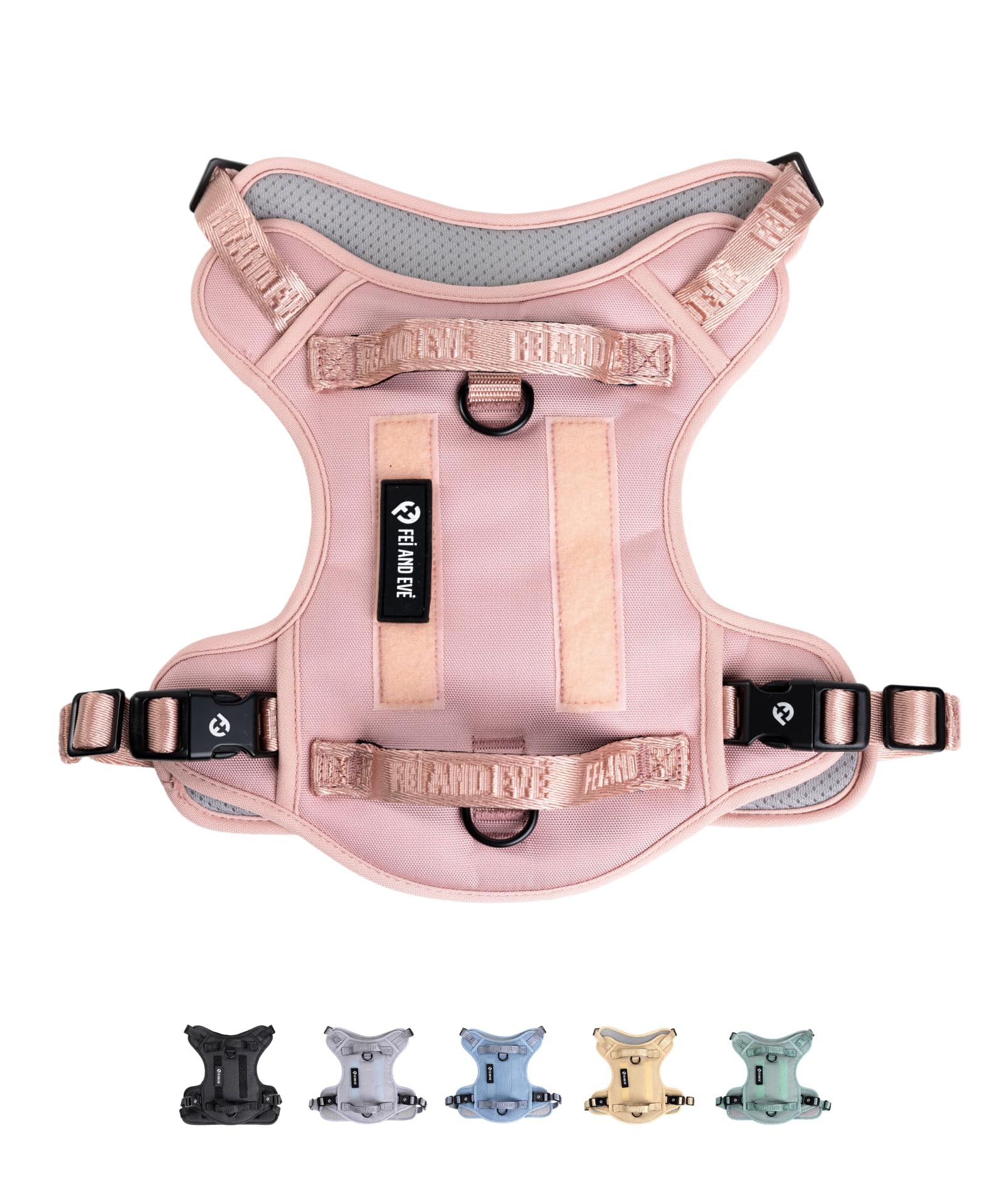2026 New Edition, Fei & Eve Classic Dog Harness - Quick-Release Buckles | 3-Point No-Pull Control | Heavy-Duty 900D Nylon | Dual Safety Handles |