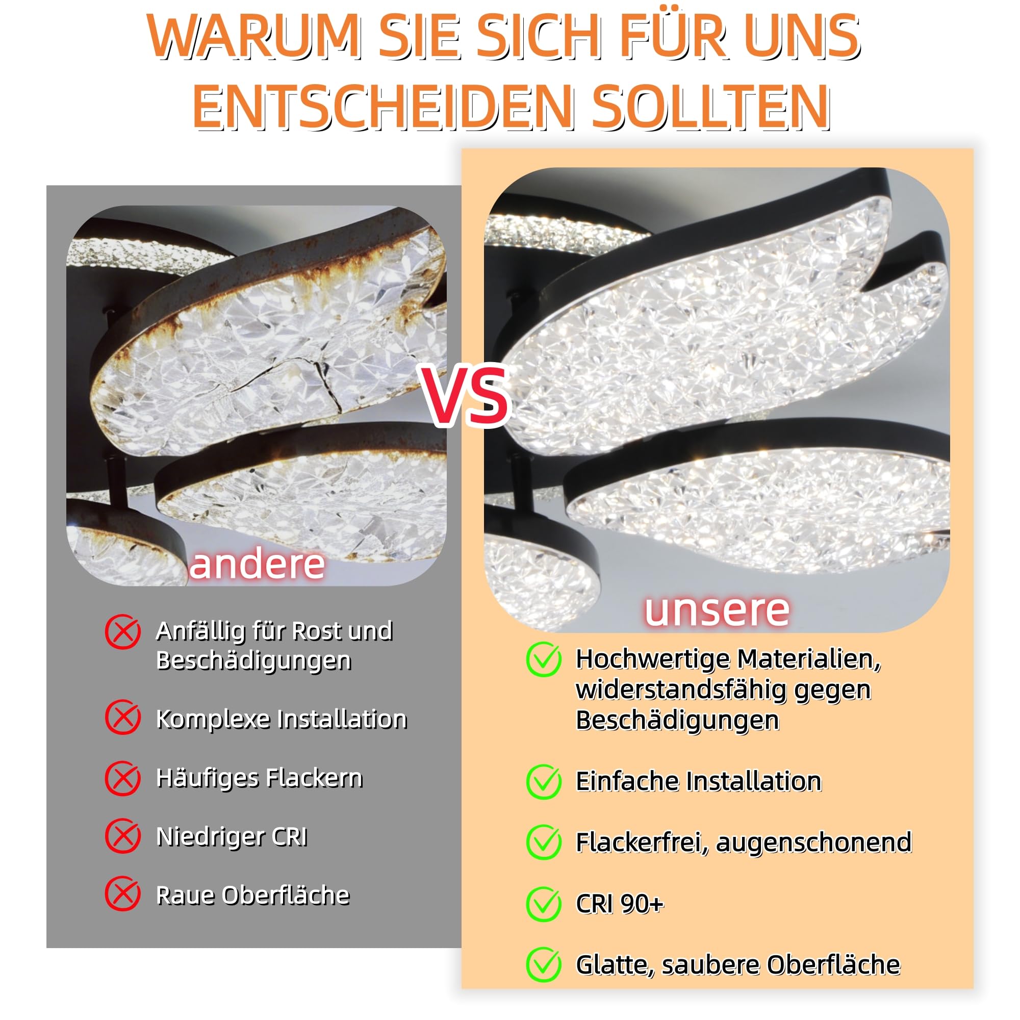 LED Wohnzimmer Deckenlampe Blume, Deckenleuchte Wohnzimmer Modern mit Speicherfunktion, Energieeffizient Dimmbare Wohnzimmerlampe Decke mit Fernbedienung/App-Steuerung für Esszimmer/Wohnzimmer/Flur