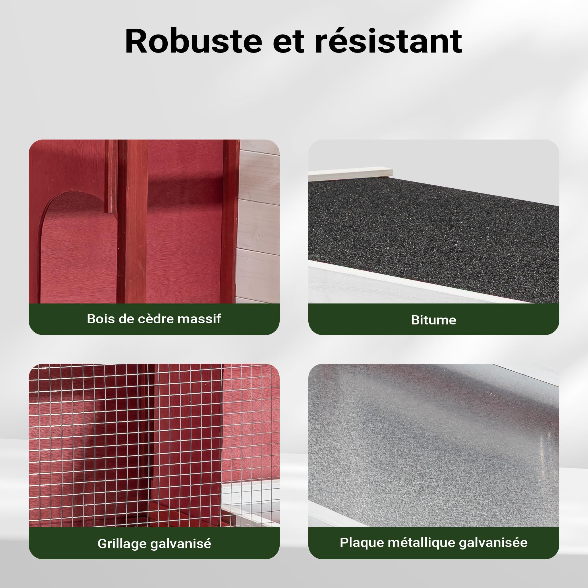 Wiltec Clapier – 1175 x 410 x 1000 mm – 2 étages – Toit bitumé – Bois Sapin – avec Escaliers et bac Amovible – Abri Cage pour rongeurs Poulailler Lapinière Nichoir Espace Libre