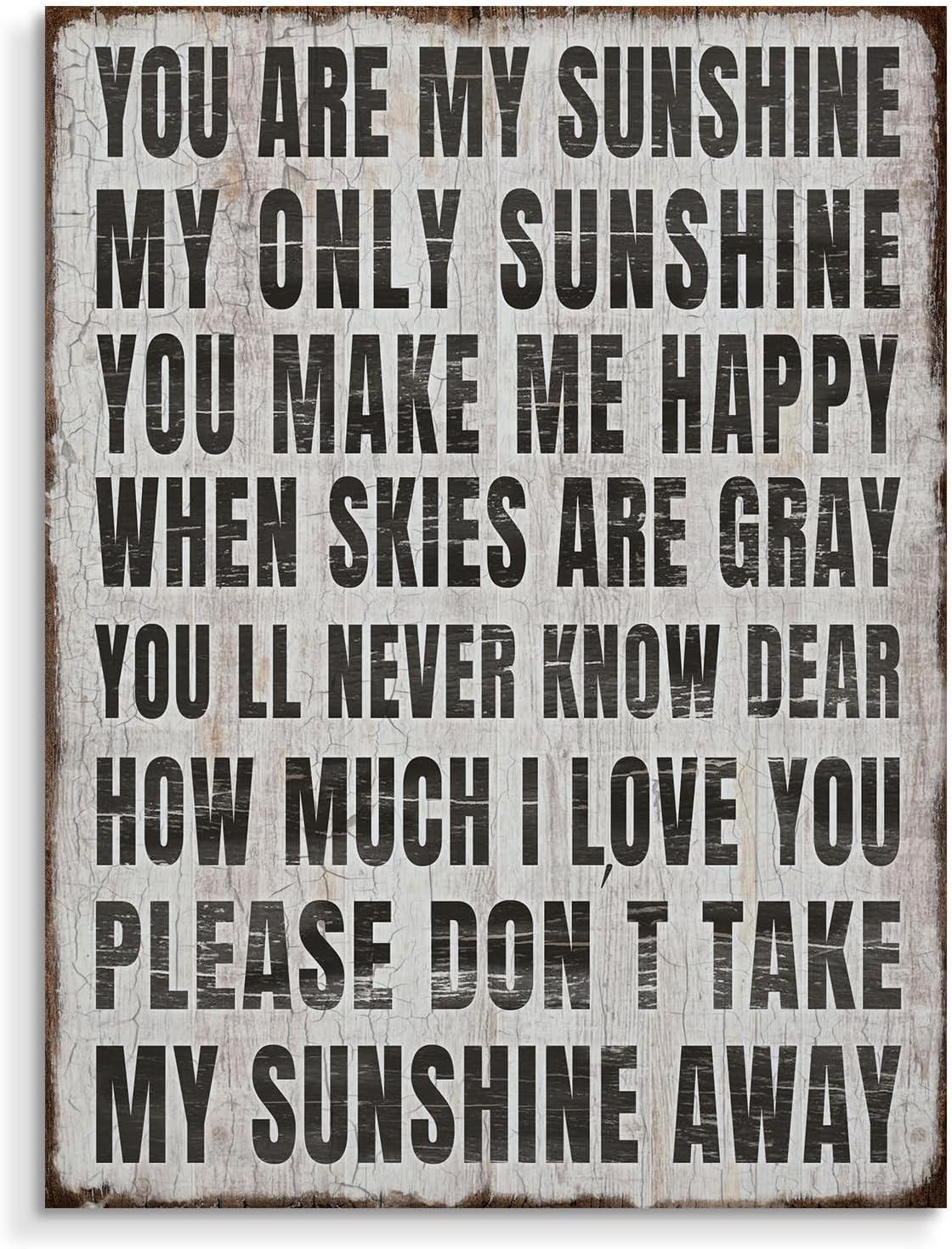 QTESPEII Motivational Quotes Canvas Wall Art You are My Sunshine Prints Pictures for Home Decor Positive Sayings Posters Artwork for Living Room Bedroom Office Decoration, 12x16inch Framed