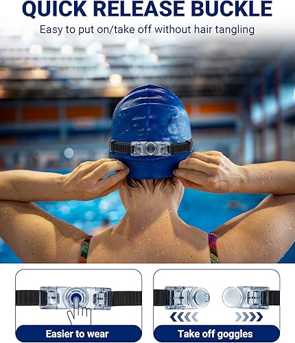 Miniatura 6 de Freela 2 Pack Swim Goggles for Adult Men Women,180Wide Vision Anti-fog UV Protection No Leak Clear Swimming Goggles