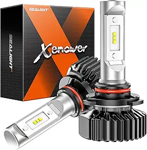 SEALIGHT 9006/HB4 Light Bulbs, 22000LM Super Bright 9006 Bulbs, 1:1 Mini Size Plug and Play or Fog Lights, Packs of 2