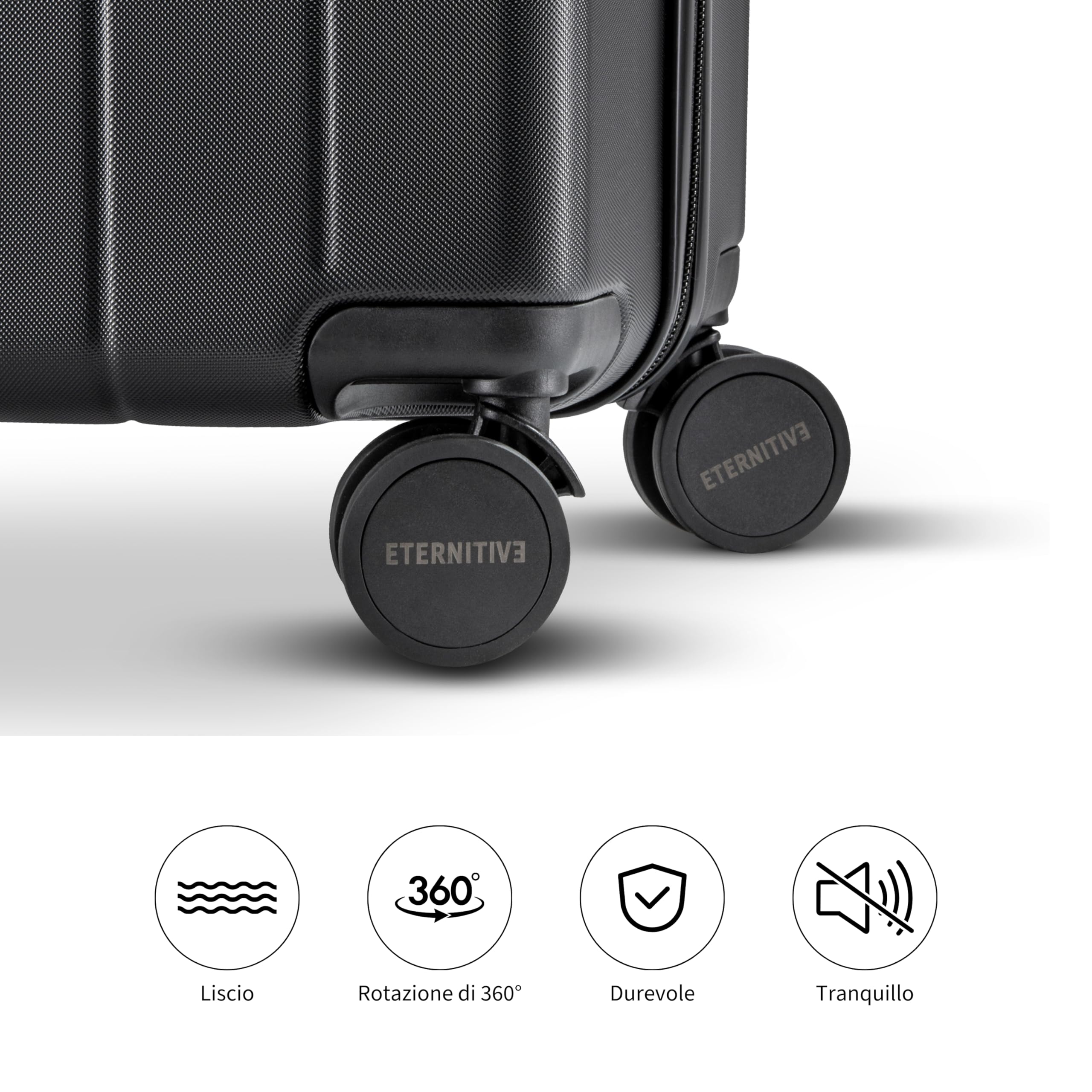 ETERNITIVE - Valigia I Valigia Rigida in ABS I Trolley con Lucchetto TSA I Bagaglio con 4 Ruote a 360° I Valigia Durevole