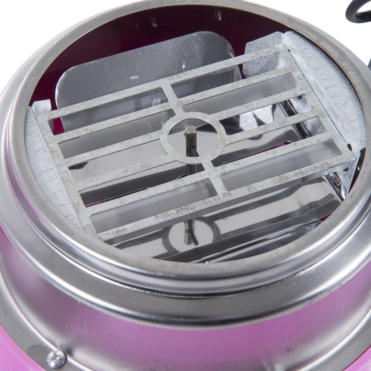 HOMCOM Macchina per Zucchero Filato in PP, Acciaio Inox e Alluminio 450W 27 x 26 x 18cm Rosa