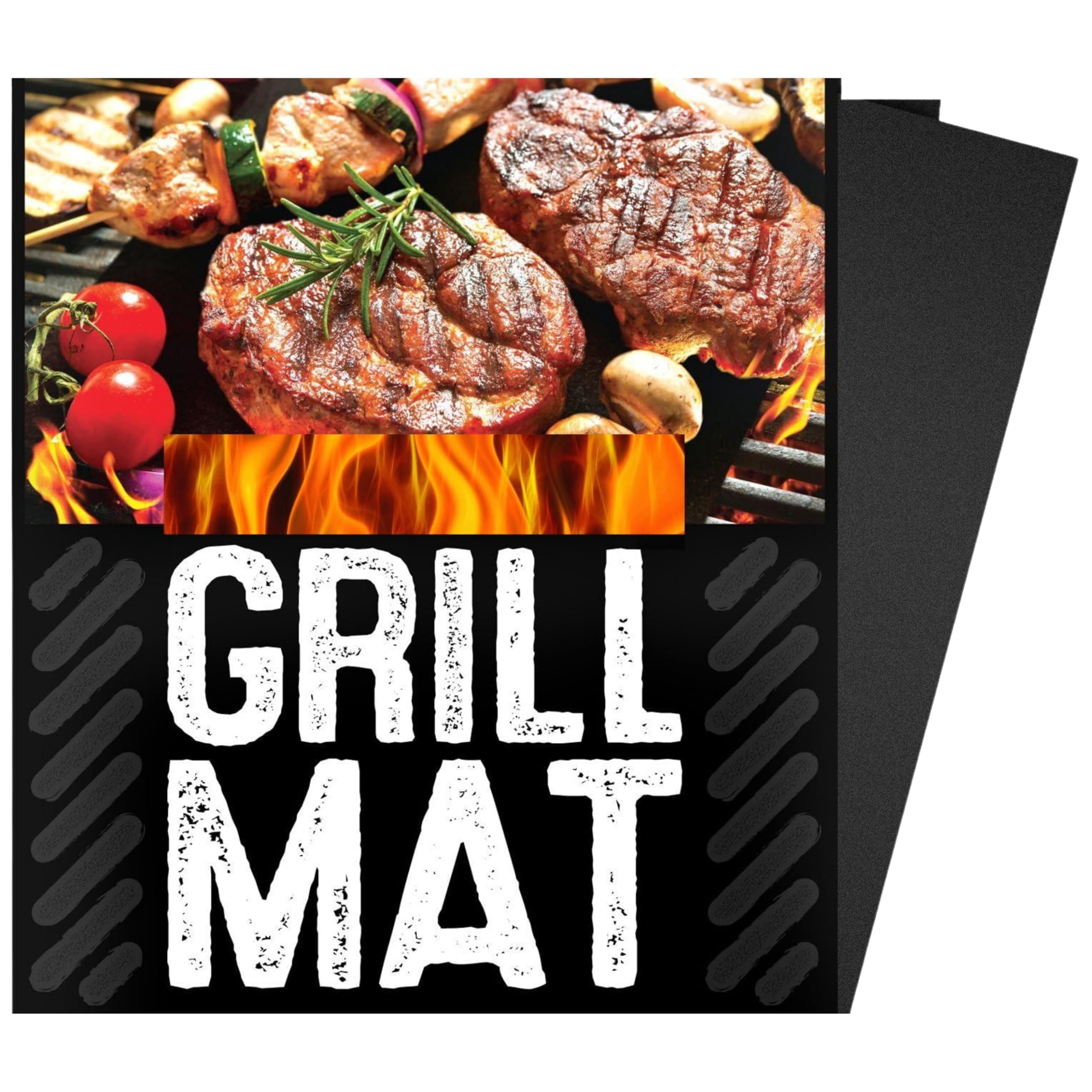 Tapis de grill pour barbecue Spirit of Air 10037 par g & F - Lot de 5 feuilles de protection noires