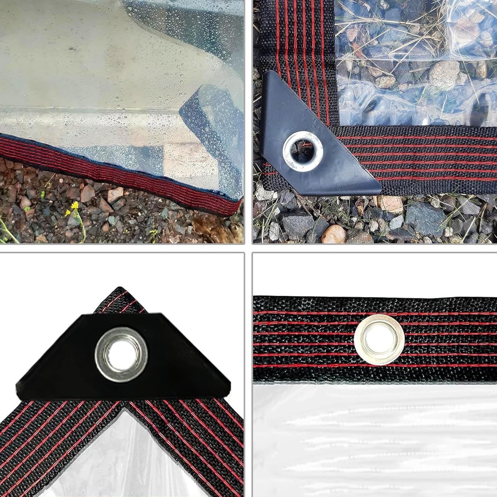Gewebeplane 405 x 980 cm 80 G M², Durchsichtig UV Best Ndig, Wetterfest, Beständige & Reißfeste, Wind- Und Staubschutz, Transparent Plane mit Ösen, Allzweckplane für Außen, farblos