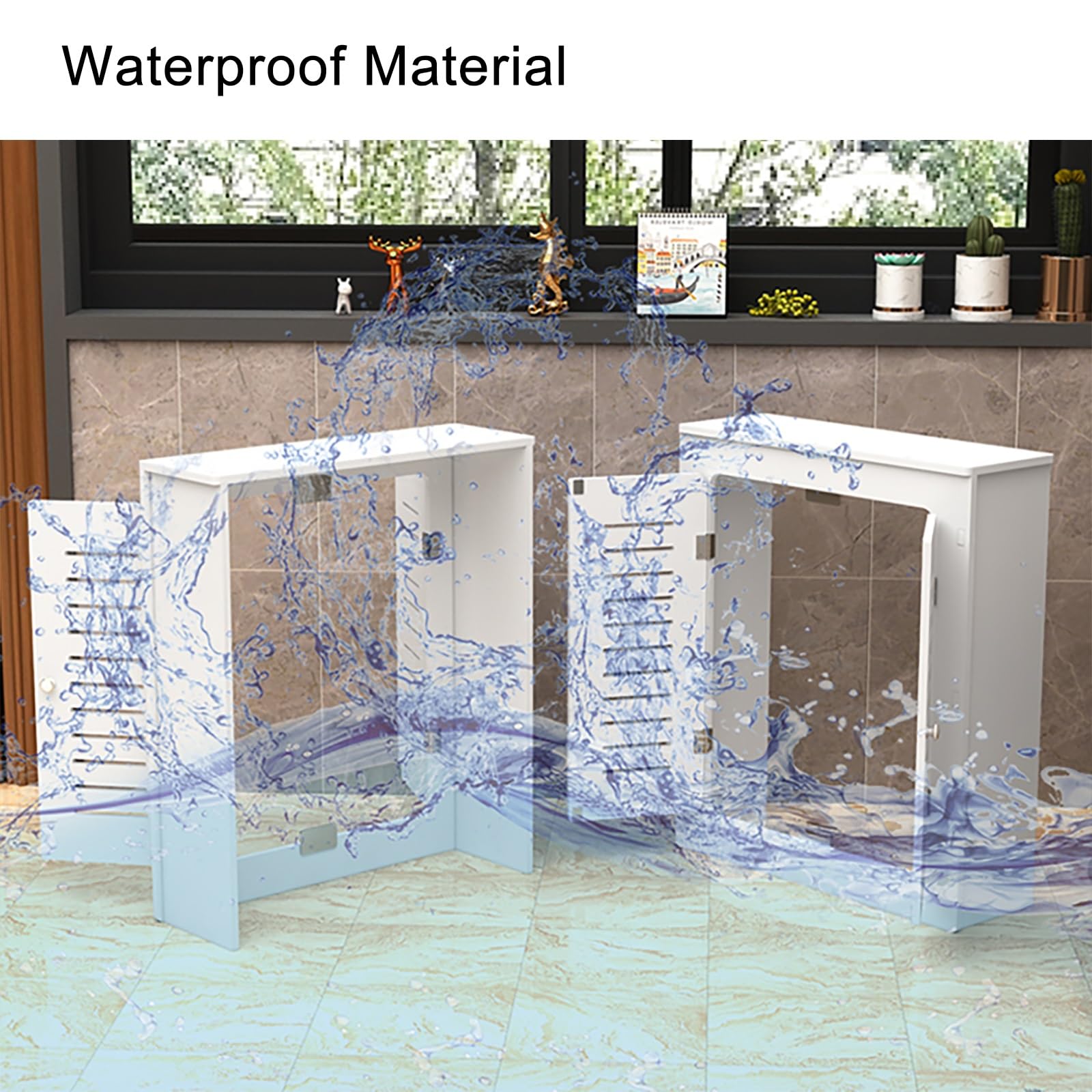 Modern HeizkörperverkleidungSlish - Funda para calentador con rejilla de ventilación, protección del hogar, 80 x 70 x 20 cm / 31.4x27.5x7.8in, ideal para decoración del hogar y eficiencia térmica
