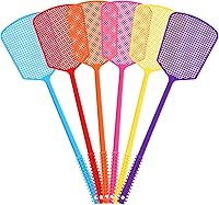 Vista 1 de Fly Swatter,Plastic Flyswatters Multi-Pack,6 Bulk Vibrant Colorful Fly Killer,Long Handle Bug Swatter for Indoor and Outdoor