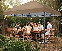 Vista 9 de COOSHADE Toldo instantáneo duradero de 10 x 10 pies (caqui) - Protección solar UPF 50+ - Impermeable y ignífugo - Perfecto para actividades al aire