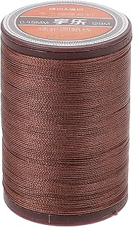 Baluue Leather Sewing Waxed Thread - 0.45mm Waxed Thread Repair Sewing Thread, Leather Embroidery Thread for Book Binding Shoe Repairing Craft (Dark Coffee)