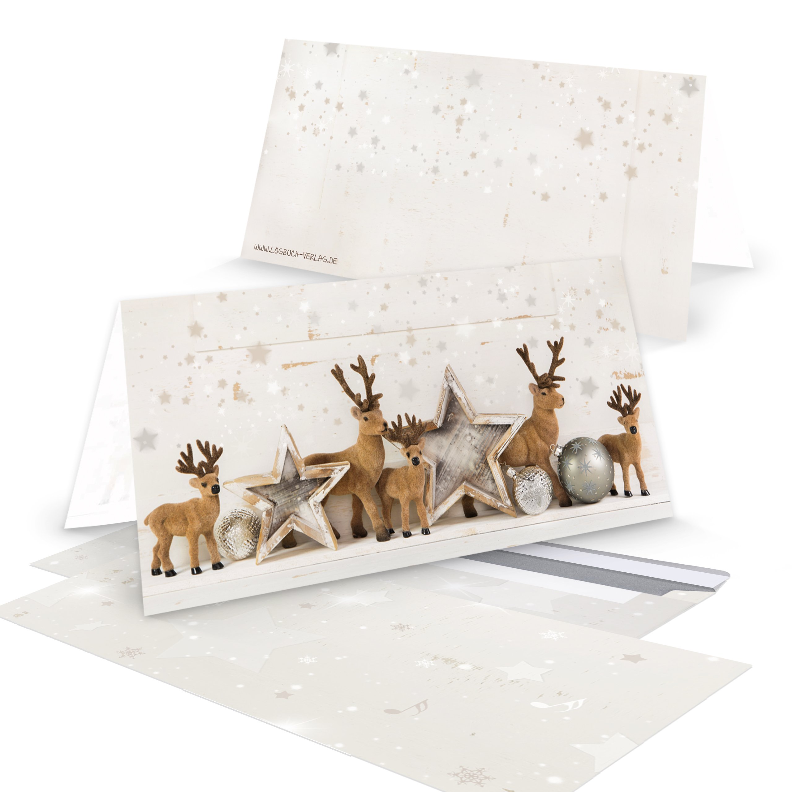 Logbuch-Verlag 10 Cartes De Noël Avec Enveloppe - Cartes De No L Avec Enveloppe Cartes De V Ux Avec Motif De 1042195