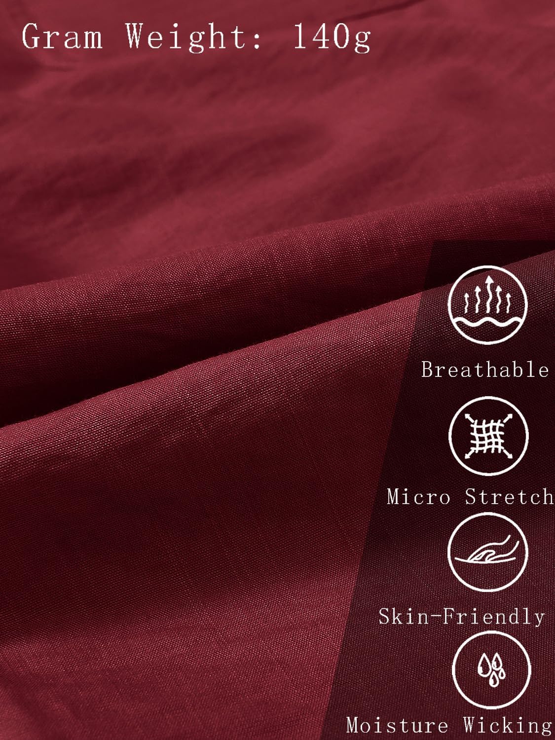 MoFiz Women's Lightweight Hiking Cargo Pants Outdoor Quick Dry Casual Travel Sweatpants Joggers Elastic Waist Button Pockets - Image 5