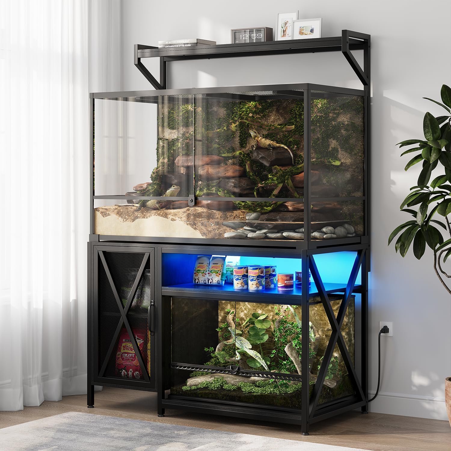 Amazon.com : 40-120 Gallon Reptile Tank Stand with Power Outlet