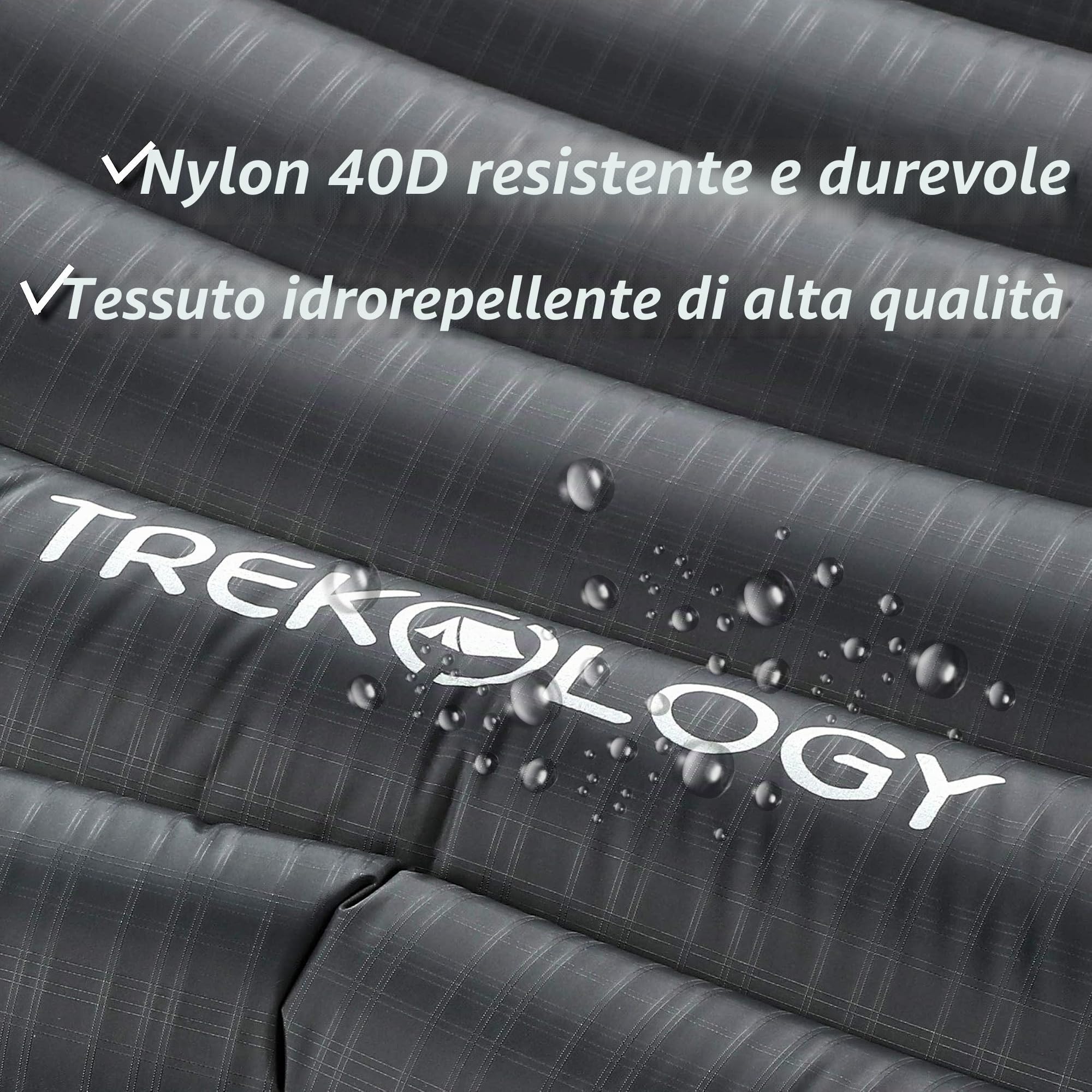 TREKOLOGY Materassino da Campeggio, Materassino per Dormire, Materasso da Campeggio - UL80 Materassino Gonfiabile ad Aria, Tappetino da Campeggio, Materassino Leggero da Campeggio