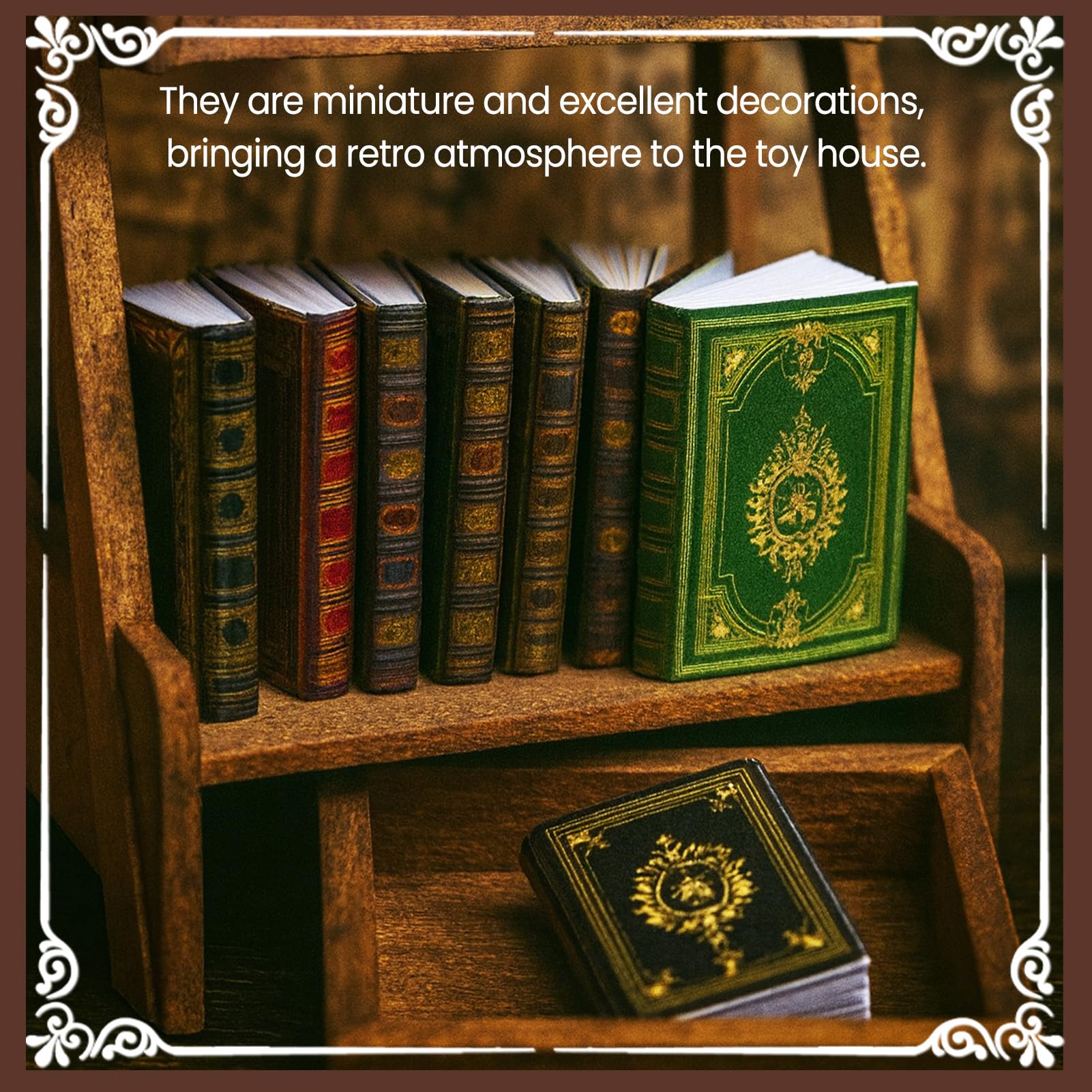 18PCS Book Miniatures Figure Set, Mini Book Figurine for Anxiety Bookshelf, Home Decor, DIY Crafting, Accessories — view 6