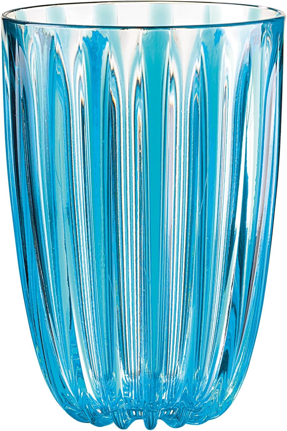 GUZZINI Dolcevita 16oz Tall Tumbler, Turquoise - 100% Recycled Plastic - Unbreakable, Reusable, BPA-Free, Iced Coffee, Smoothie, Water - Stackable Cup for Kids, Home & Kitchen