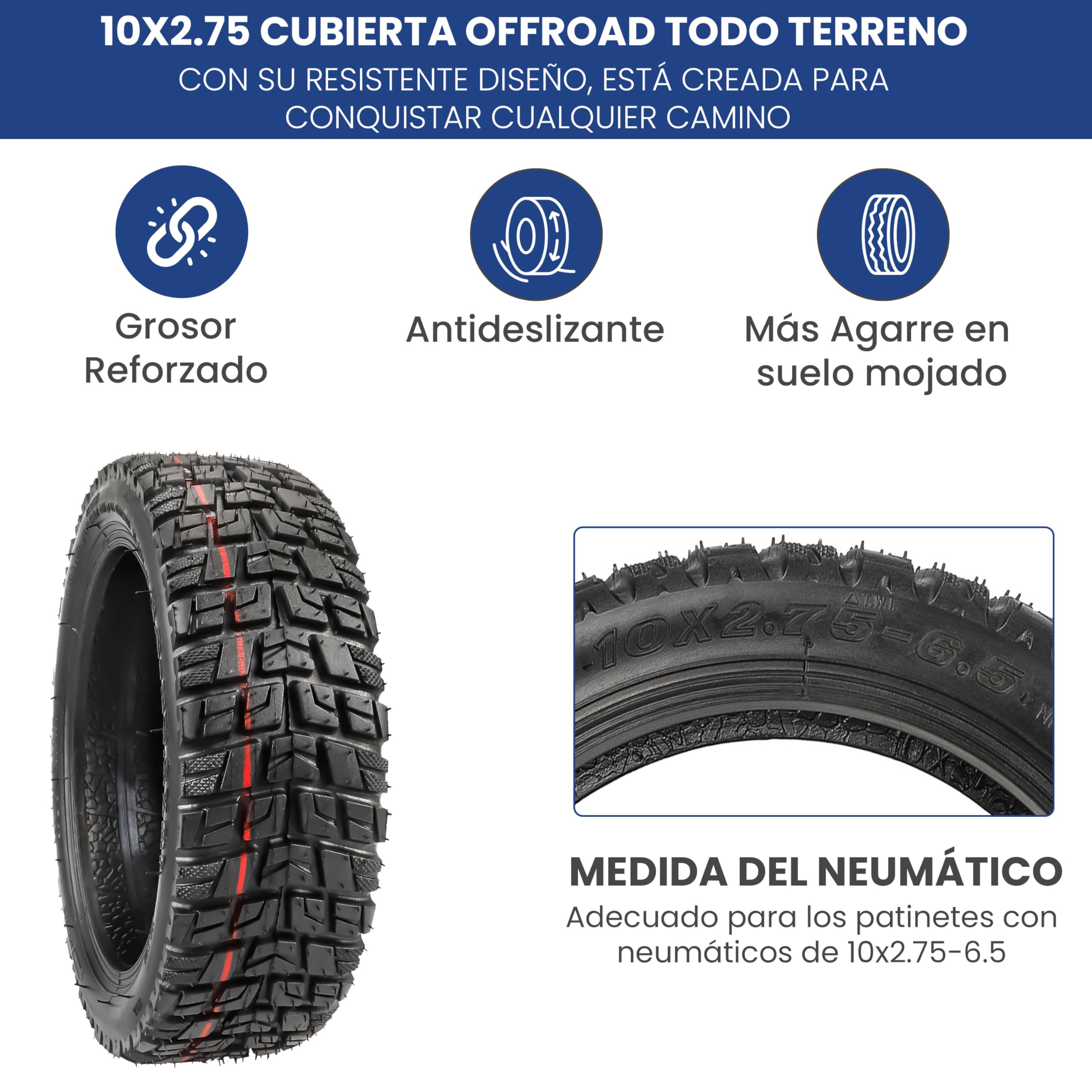 Ruota Monopattino Elettrico All Terrain Pneumatico Solido Per