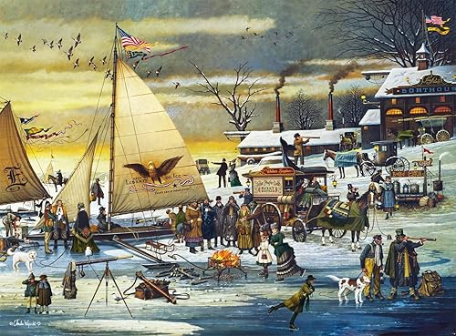Rompecabezas de 300 piezas Chesapeake Bay Puzzle Charles Wysocki  Ice Riders on The Chesapeake Bay  Juguete para regalos educativos para